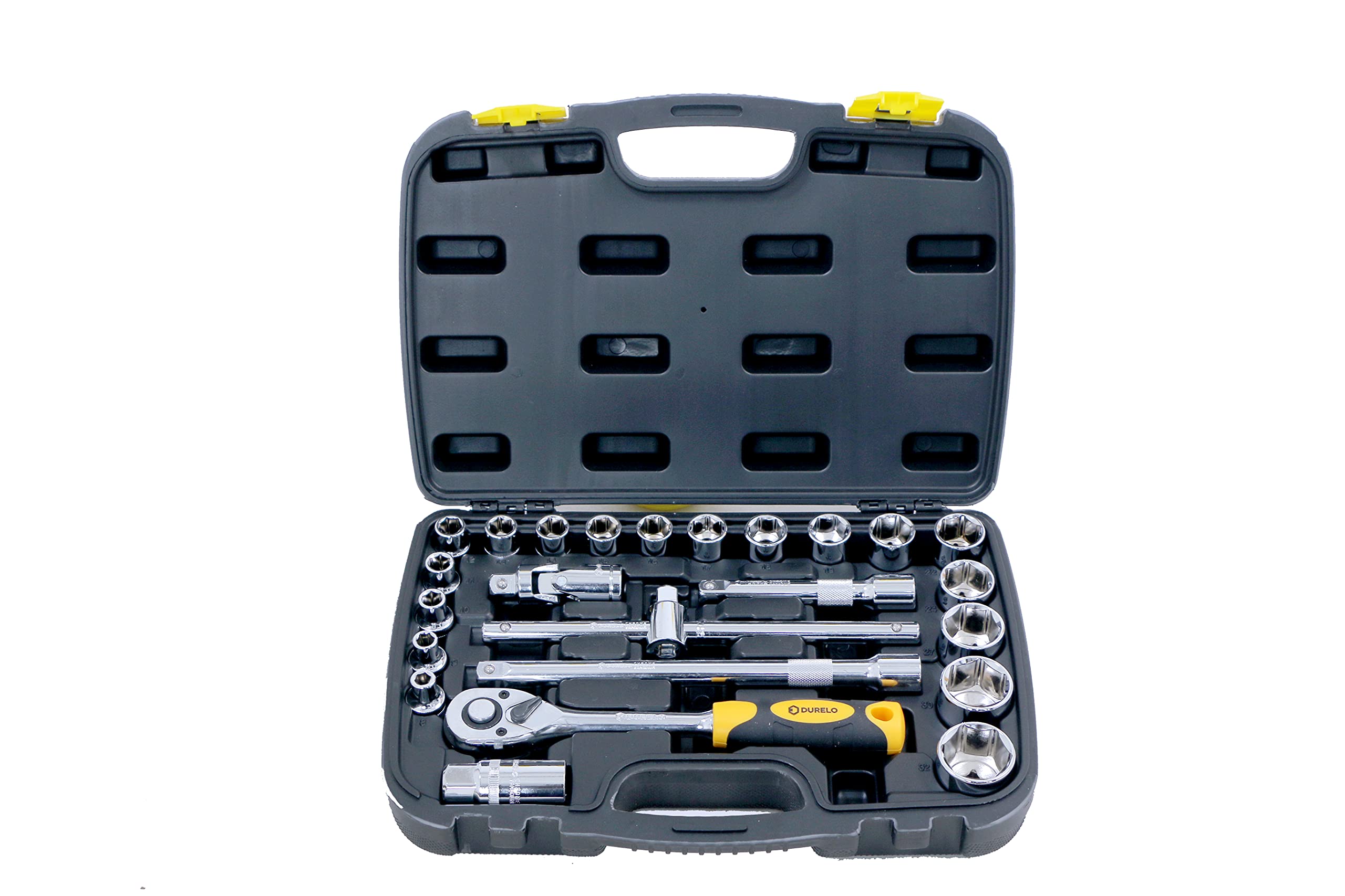DURELO D-S24H Socket Set 1/2'' SQ. Drive Metric 6 Point 8-32MM